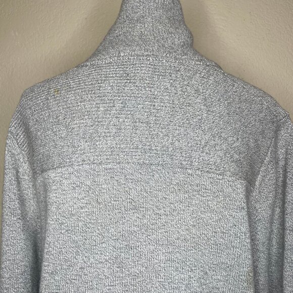 H&M Grey Cotton Double Breasted Collared Knit Cardigan Sweater Size M - Picture 5 of 13
